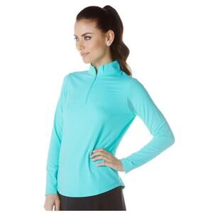 Ibkul Solid Mock Neck Top Seafoam Small S UPF 50+ Icefill Tech Hiking Outdoors